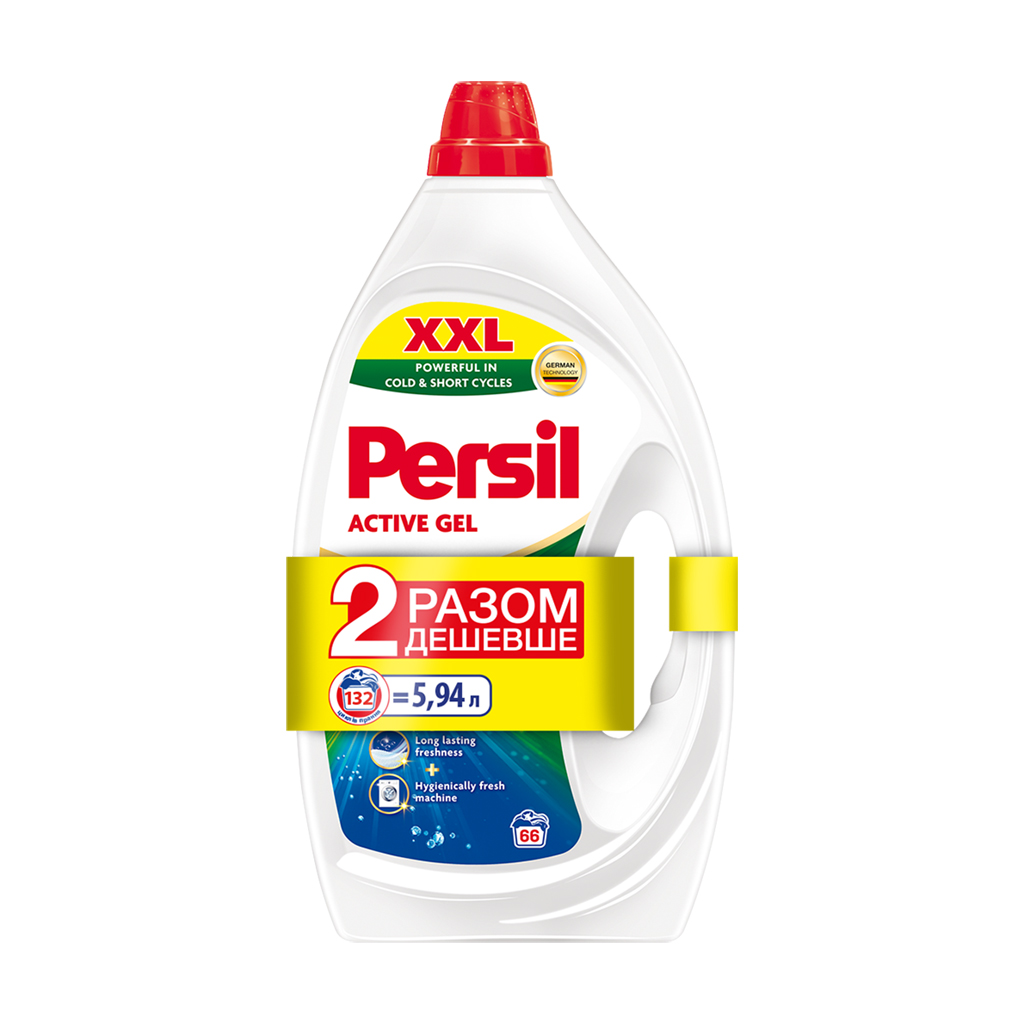 Гель для прання Persil Active Gel Deep Clean, 132 циклів прання, 2*2.97 л